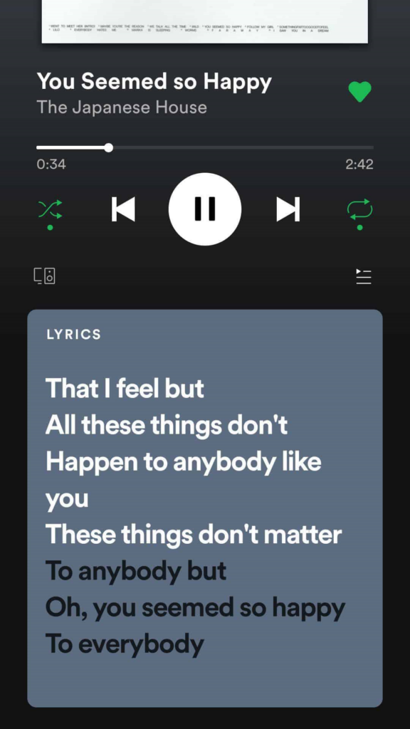 spotify lyrics on phone 