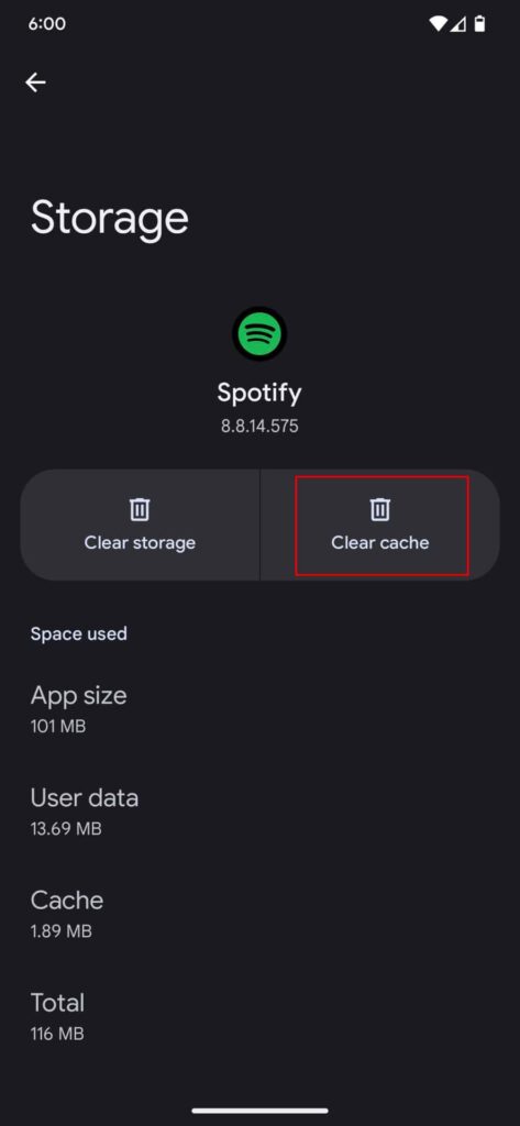Spotify Clear Cache