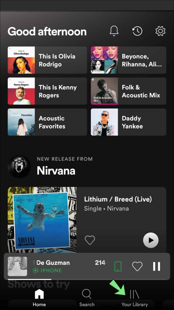your library in spotify 