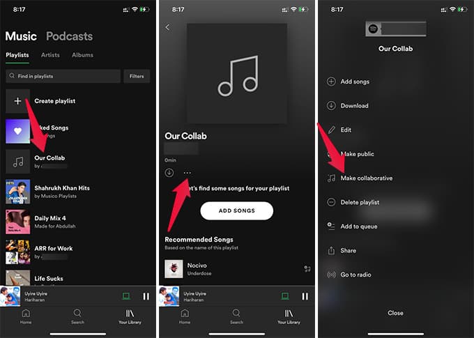 How To Make A Collaborative Playlist On Spotify on desktop