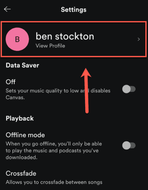 spotify view profile 